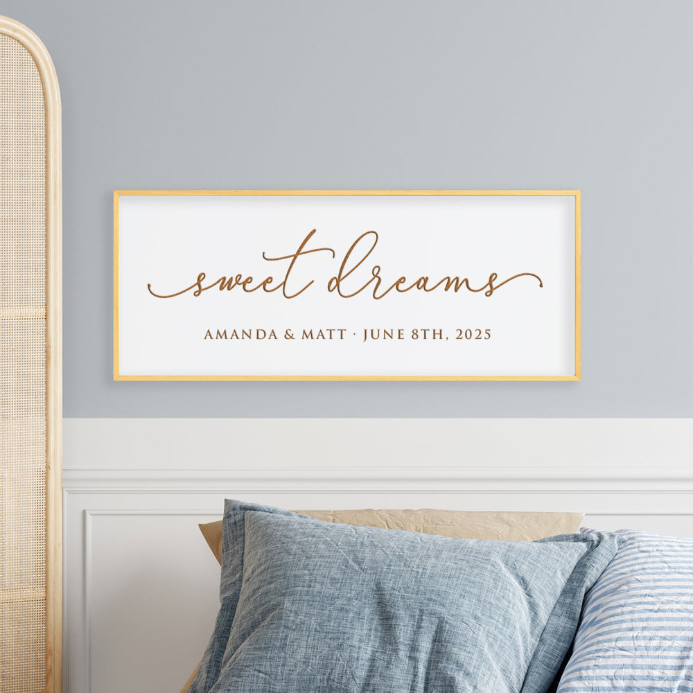 Sweet Dreams · Personalized Framed Sign