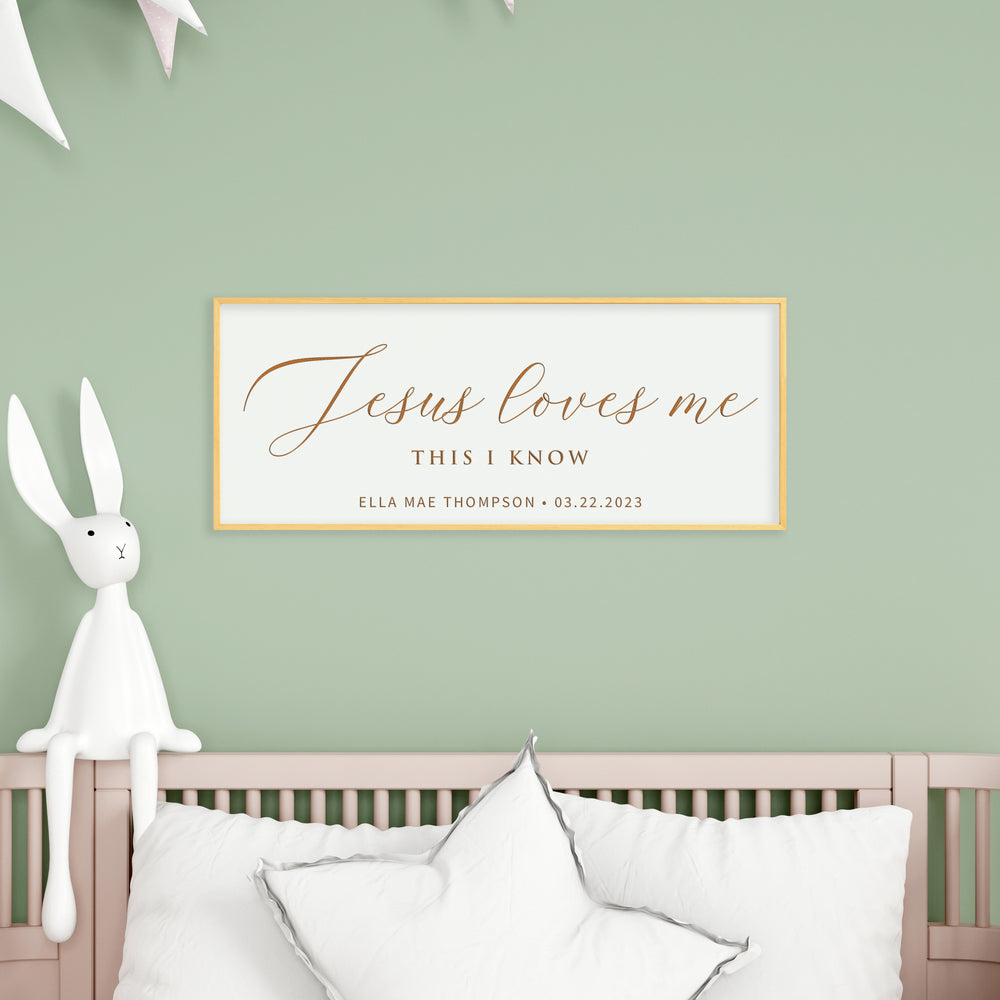 Jesus Loves Me This I Know · Personalized Framed Sign