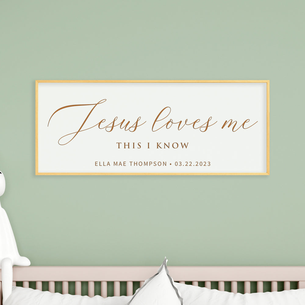 Jesus Loves Me This I Know · Personalized Framed Sign