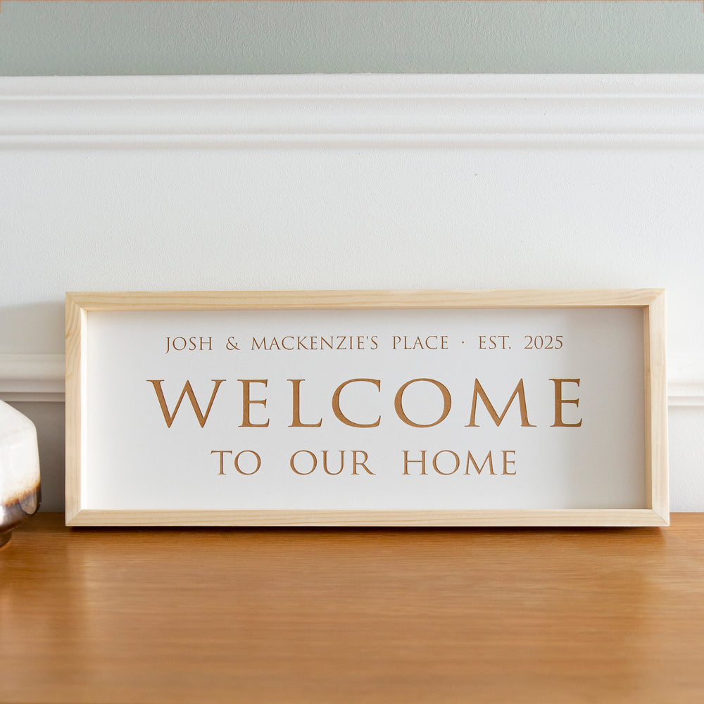 Personalized “Welcome to Our Home” Sign – A Heartfelt Touch for Your Entrywa