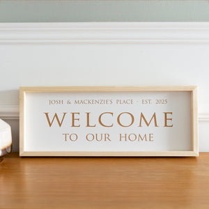 Personalized “Welcome to Our Home” Sign – A Heartfelt Touch for Your Entrywa